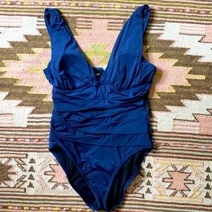 Garnet hill ruched bathing suit one piece